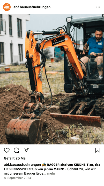 Bagger faszinieren seit der Kindheit. Wir bewegen Erde und legen das Fundament für neue Träume von Sandkasten bis Baustelle.